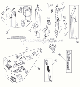 Page A Diagram and Parts List for M083910  Dirt Devil Upright Vacuum